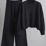 Emily™ Cozy Knit Loungewear Set | Relaxed Sweater and Wide-Leg Trousers