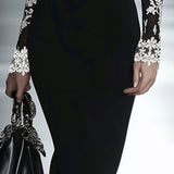 24-Hour-Shipping Lace Neckline Hip Dress
