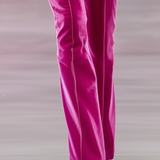 24-Hour-Shipping Barbie Pink Velvet Pants With Light Pink Trimmed