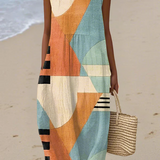 Iris Geometric Midi Dress