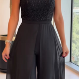 Fontella™ Textured Tulle Jumpsuit | Elegant Evening Jumpsuit