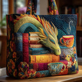 Handmade Bag | Dragon Reader with Books