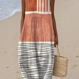 Valerie Striped Midi Dress