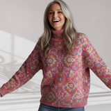 Florence - Floral Knit Turtleneck