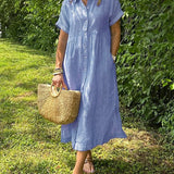 Vanessa - Striped Button-Up Dress
