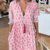 Thea – Chic Floral V-Neck Dress