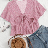 Althea Casual Summer V-Neck Flowy Top | Breezy Elegant Summer Top