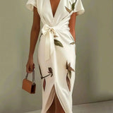 Tess - Elegant Wrap Midi Dress