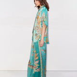 Eliza™ Elegant Two-Piece Set | Paisley-Print Shirt and Wide-Leg Pants