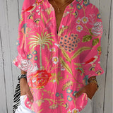 Joan - Tropical Blossom Blouse