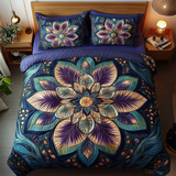 Aurora Petal Elegance 3-Piece Quilted Bedding Set NCU0DK2634