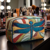 Colorful Dragonfly Quilted Makeup Bag NCU0DK10237