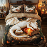 Cuddling Dragon 3-Piece Quilted Bedding Set NCU0DV2462