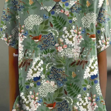 MARLENE™ | Women Vintage Print Shirt