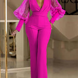 Mikaela™ Elegant Jumpsuit | Embellished Wrap-Front Jumpsuit