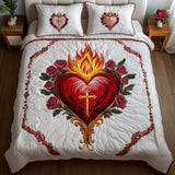 Cross 3-Piece Quilted Bedding Set NCU0VT189