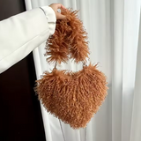 Felize | Women Heart Plush Crossbody Bag