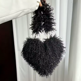 Felize | Women Heart Plush Crossbody Bag
