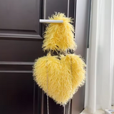 Felize | Women Heart Plush Crossbody Bag
