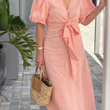 Stella - Elegant V-Neck Dress
