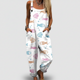 Beatrice | Coastal Printed Overalls