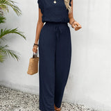 Zella™ Elegant Two-Piece Set | Lace-Trimmed Top and Wide-Leg Trousers