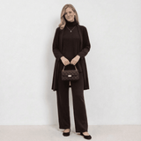 Barbara Cardigan Knit Top & Trousers Set | Refined Three-Piece Knit Co-Ord