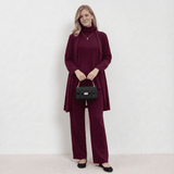 Barbara Cardigan Knit Top & Trousers Set | Refined Three-Piece Knit Co-Ord