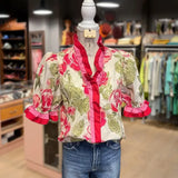 Alitzel | Everyday Sweet Ruffle Stripe Floral Top