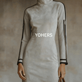 24-Hour-Shipping Gray Faux Suede Mock Neck Mini Dress With Zip Sleeve Detail