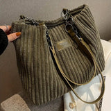 Onyx | Large Capacity Corduroy Tote Bag