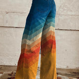 Léa - Elegant Retro Zigzag Pants