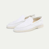 Classic Suède Loafer Pearl White