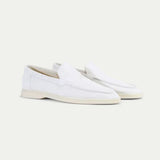 Classic Suède Loafer Pearl White