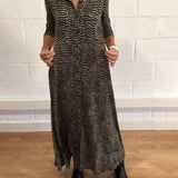 Emmy - Relaxed Button Down Maxi Dress